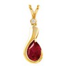 Pear Pendant 10 x 7mm Center .03 Carat Ref 756215