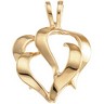 Heart Shaped Pendant 23 x 16mm width Ref 885249