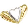 Two Tone Heart Chain Slide 20.75 x 36.5mm Ref 856417