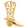 Western Style Cowboy Boot Pendant 24 x 19mm width Ref 773086