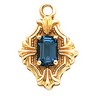 Pendant Dangle with Emerald Cut 6 x 4mm Center Stone Ref 449552