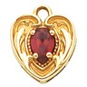 Heart Pendant Dangle with 6 x 4mm Pear Shaped Center Stone Ref 305519