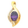 Oval Gemstone Fashion Pendant .09 CTW |10 x 8mm Center Ref 487218