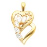 Diamond Double Heart Chain Slide 27 x 15mm Ref 509287