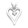 Diamond Heart Shaped Pendant .05 CTW 17 x 12mm Ref 834872