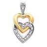 Diamond Double Heart Pendant 17.75 x 12.5mm .13 CTW Ref 426958
