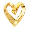 Heart Shaped Chain Slide with Diamond Accents 19.25 x 18mm Ref 398726