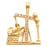 Oil Rig Pumping Venet Pendant .38 CTW 30 x 24mm Ref 982001