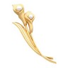 Freshwater Pearl Calla Lily Brooch | 71.25 x 22.25 mm | Pearls 5 & 6 mm | SKU: 82091