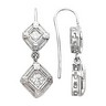 French Double Drop Vintage Earrings with Wire .67 CTW Ref 358576