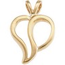 Heart Shaped Pendant 18 x 12mm width Ref 994740