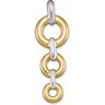 Two Tone Metal Fashion Vertical Pendant | SKU: 82517