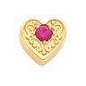 Heart Birthstone Slide Pendant | Holds 1 round 3 mm birthstone | SKU: 82562