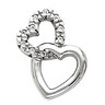 Diamond Double Heart Pendant 18.5 x 11.75mm Ref 988536