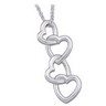 Linked Hearts Pendant 32.75 x 12.75mm Ref 759306