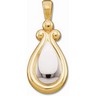 Two Tone Tear Drop Pendant Ref 604114