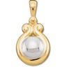 Two Tone Metal Fashion Pendant Ref 131424