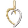 Two Tone Heart Pendant | SKU: 83454