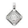 Square Milgrain Pendant 12mm .25 Carat Ref 605512