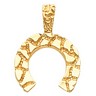 Western Style Ladies Horseshoe Pendant 23 x 17mm Ref 902781