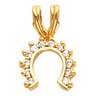 Western Style Diamond Horseshoe Pendant 15 x 11mm .13 CTW Ref 622462