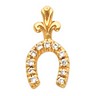 Western Style Ladies Diamond Horseshoe Pendant 11 pttw dia 15 x 8mm Ref 326105