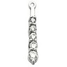 Diamond Earring Jacket 12x3mm Wide; 37 pttw dia Ref 395938