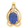 Oval Color Fashion Pendant 8 x 6mm Center .05 CTW Ref 903458