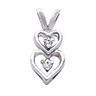 Diamond Double Heart Pendant .03 CTW 14 x 7mm Ref 839427