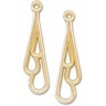 Gold Earring Jackets 16 x 4.5mm Ref 813654