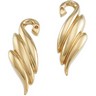 Gold Earring Jackets 21 x 8mm Ref 206052