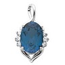 Fantasy Oval Color Fashion Pendant 14 x 10mm Center .22 CTW Ref 497083