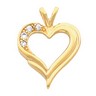 Diamond Heart Shaped Pendant .08 CTW 20 x 16mm Ref 670907