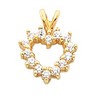 Diamond Heart Shaped Pendant .2 CTW 13 x 10mm Ref 406854