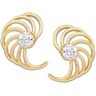 Gold Earring Jackets 19 x 13mm Ref 492756