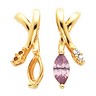 Marquise Birthstone Earrings with Diamond 6 x 3mm .04 CTW Ref 859554
