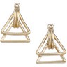 Gold Earring Jacket 18x14mm Wide Ref 489125