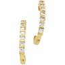 Diamond J Hoop Earrings .56 CTW Ref 104889