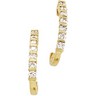 Diamond J Hoop Earrings .56 CTW Ref 104889
