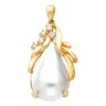 Pendant for Pear Shaped 22 x 14mm Mabe Pearl 15 pttw dia. Ref 166047