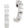 Diamond Bar Channel J Hoop Earrings .5 CTW Ref 938962