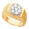 Mens Diamond Cluster Ring 1 CTW Ref 747316