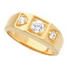 Mens 3 Stone Diamond Ring .75 CTW Ref 499000