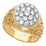 Mens Diamond Cluster Ring 1 CTW Ref 784478