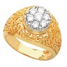 Mens Diamond Cluster Ring 1 CTW Ref 389372