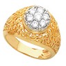 Mens Diamond Cluster Ring 1 CTW Ref 389372