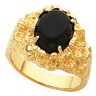 Mens Oval Onyx Ring 12 x 10mm Ref 783858