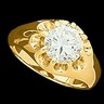 Mens Belcher CZ Solitaire Ring 2.25 Carat Ref 416066