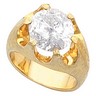 11.9mm Round Mens Belcher Ring Mounting 6 Carat