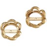 Gold Earring Jacket 12mm Wide Ref 519155